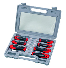 7 pcs Screwdriver Set with Black and Red Color Hand Tool Set in Blow Case