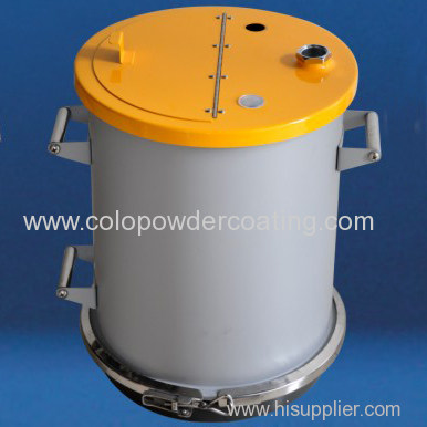 powder painting fluidizing powder hopper