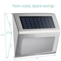 2LED Stair Aluminum Outdoor Solar Wall Light