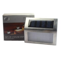 2LED Stair Aluminum Outdoor Solar Wall Light