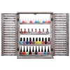 MyGift? Brown Wood Window & Shutter Design Nail Polish Rack for Wall / Salon