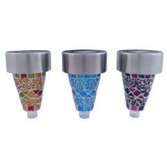 Colorful Mosaic Outdoor Solar Garden Light