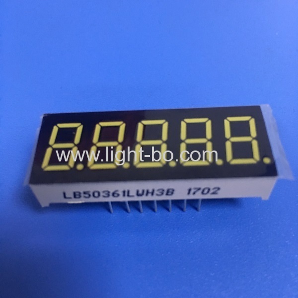 Ultra White 0.36 inch 5 digits 7 segment led display for Digital indicator