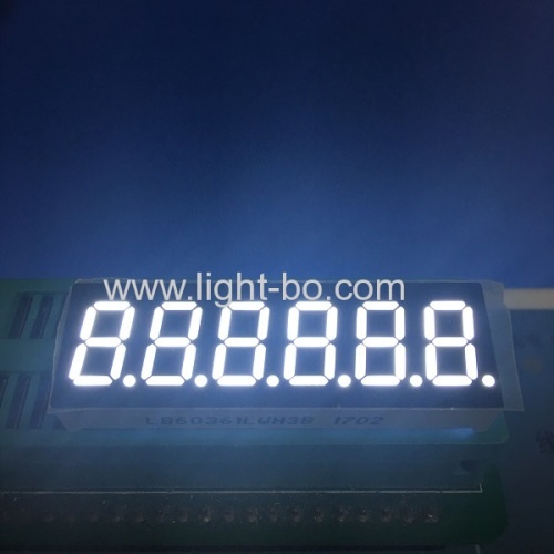 Düşük güç tüketimi ortak anot 0.36 inç 6 haneli 7 segment mavi led ekran proses kontrolörü için
