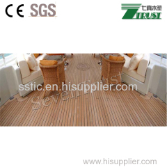 waterproof pvc synthetic teak wood decking for boat yacht 190X5mm/50X5m