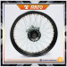 Black motorcycle front disc-brake wheel rims