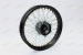 Black motorcycle front disc-brake wheel rims