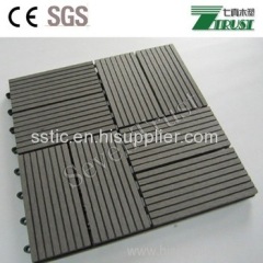 WPC DIY board decking tile wood plastic composite(WPC) decking/flooring tile engineered