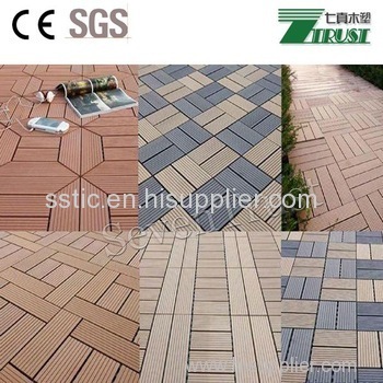 Eco-friendly Anti-slip WPC DIY floor tiles colour for outdoor decoration