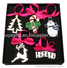 Alloy Christmas Tree Pendant Keychain for Box Decoration