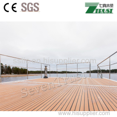 PVC synthetic teak wood uv resistant waterproof decking for boat yacht