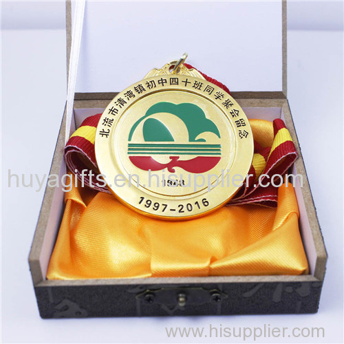 5cm Gold Champion Medal with Ribbon for Anniversary Souvenir