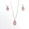 Silver Fashion Heart Shape Diamond Jewelry Set for Women