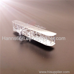 stainless steel Wright Flyer 3D jigsaw