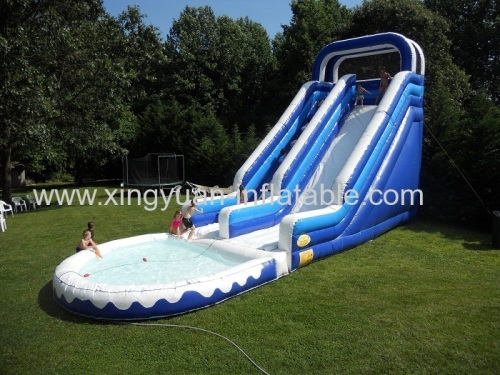Commercial Giant Inflatable Water Slide With Pool