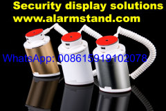 COMER security cable lock alarm devices for mobile phone retail shops