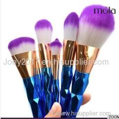 Mola 2017 create your own brand unicorn 7pcs sparking glitter makeup brush set