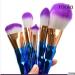 Mola 2017 create your own brand unicorn 7pcs sparking glitter makeup brush set