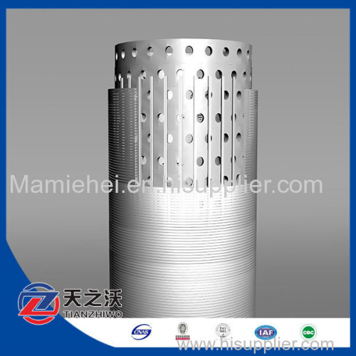 ribbed type wire wrapped screen pipe base screen