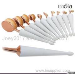 2017 wholesale best selling products 10 pcs umbrella oval makeup brush set available