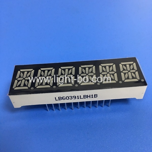 Affichage LED personnalisé ultra bleu à 6 chiffres, 10 mm, 14 segments pour tableau de bord