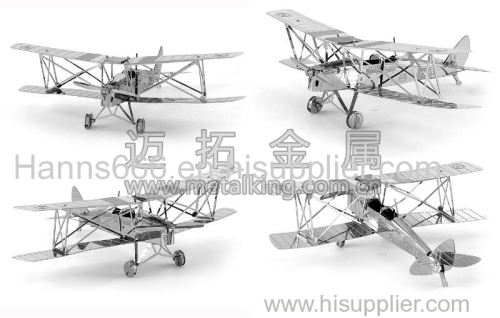stainless steel DH 82 Tiger Moth 3D jigsaw