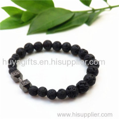 Hot Sale Men Dumbbell Bead Bracelet for Gym Club Promotion