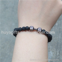 Hot Sale Men Dumbbell Bead Bracelet for Gym Club Promotion