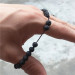 Hot Sale Men Dumbbell Bead Bracelet for Gym Club Promotion