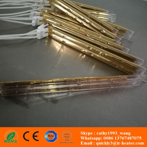 quartz tube heater with gold reflector