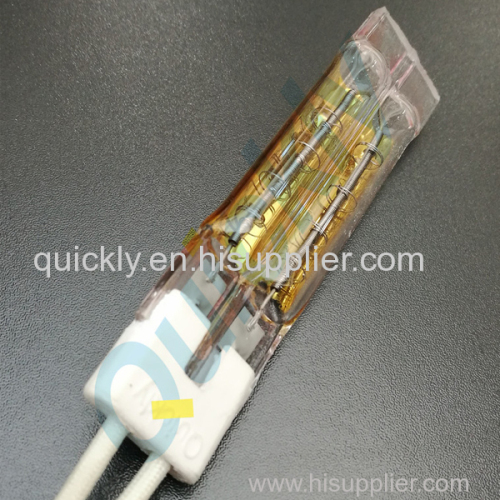 Ceramic base double tube quartz emitters