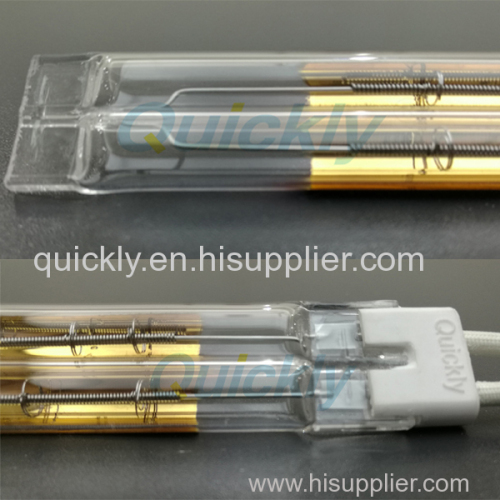 Short wavelength double tube quartz emitters