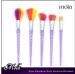New Arrival hot sale 5pcs rainbow makeup brush synthetic brush knots