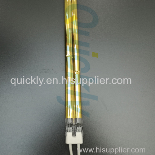Gold reflector twin tube infrared heater lamps