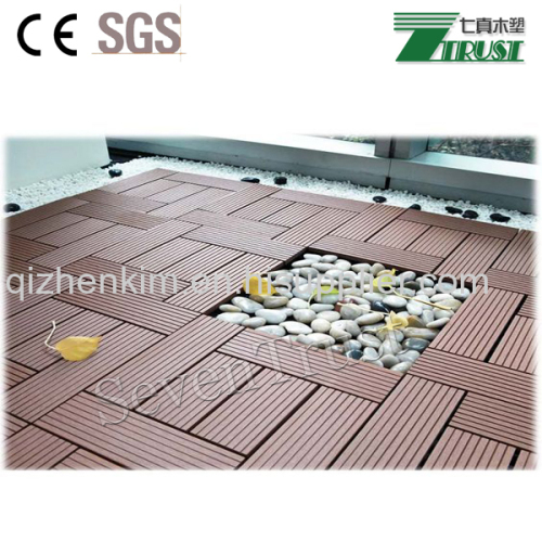 Eco-friendly Anti-slip DIY WPC decking tiles colour
