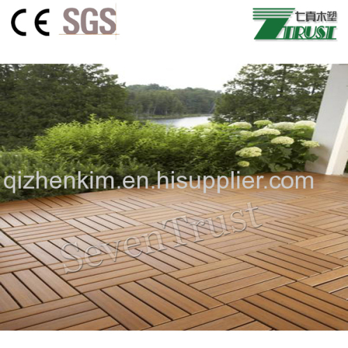 2017 waterproof wood plastic composite decking UV resistant outdoor WPC DIY decking tiles/low price wpc decking