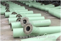 cast basalt lined steel pipe ash handling with flange and coupling