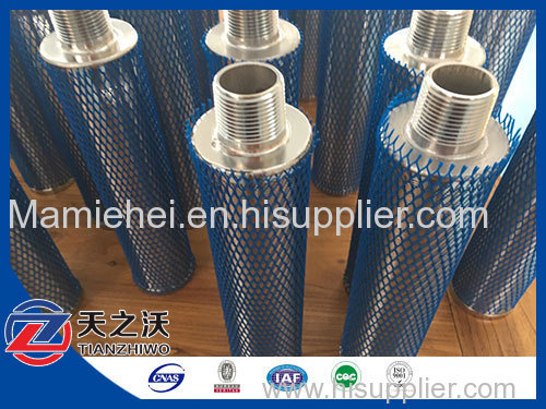 Stainless Steel Single Filter With Wedge Wire Sreen Filter Mesh Element