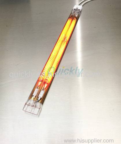 Twin tube gold coating carbon quartz heaters