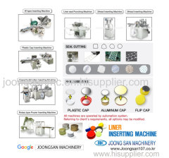 Opposite direction liner seal inserting machine