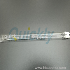 Transparent quartz curing lamps for heating