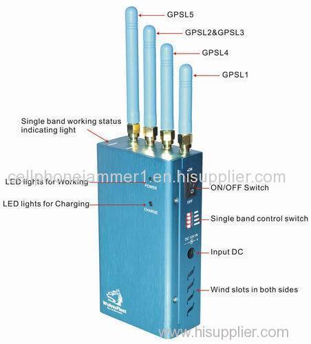 High Power Portable GPS (GPS L1/L2/L3/L4/L5) Jammer