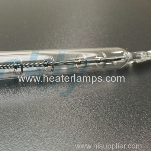 Glass IR oven single tube quartz lamps