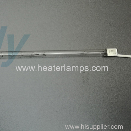 Single tube transparent qaurtz infrared lamps