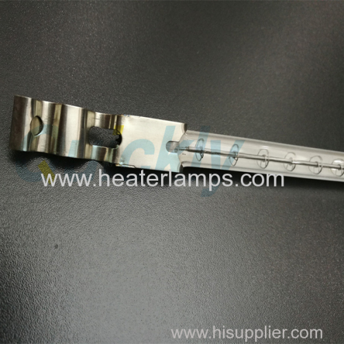 Glass drying transparent shortwave quartz emitter