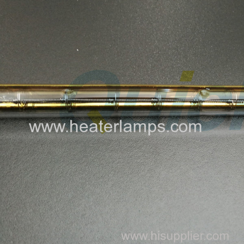Single tube transparent halogen infrared lamps