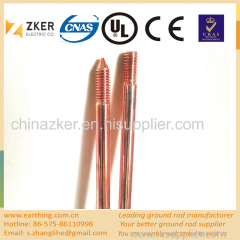 copper clad threaded taper ground rod