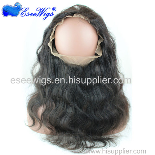 Pre Plucked 360 Lace Frontal Closure Brazilian Virgin Hair Body Wave 360 Frontal With Natural Hairline Baby Hair Frontal