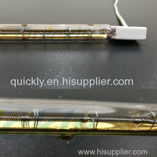 Gold reflector single tube infrared emitter