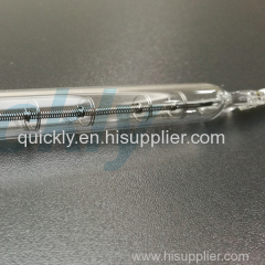 Fast response clear tube quartz emitter